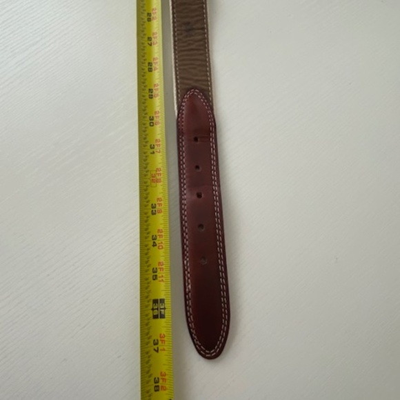 YRI Leather Canvas Dual Brown Color Golf Belt Size 34/85 - Picture 8 of 11